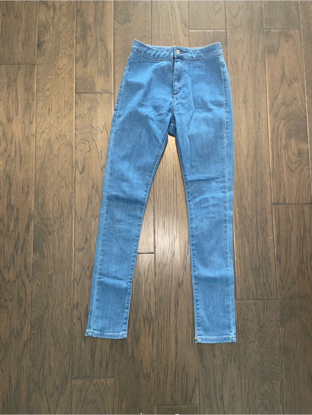Women's High-Waist Skinny Jeans - Blue